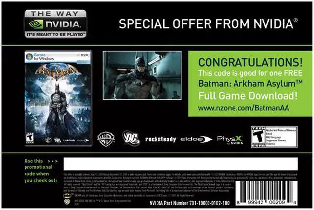 Main image of NVIDIA Gift - Batman: Arkham Asylum