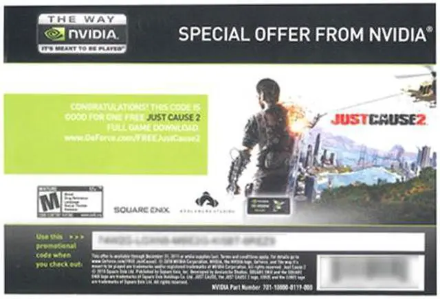 Main image of NVIDIA Free Just Cause 2 + Mafia II Coupon