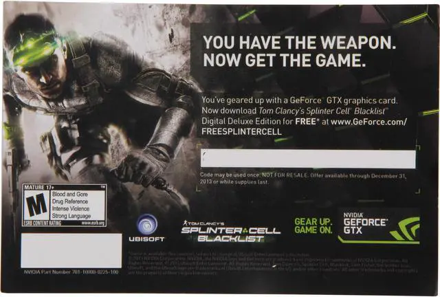 Main image of NVIDIA Gift Tom Clancy's Splinter Cell Blacklist
