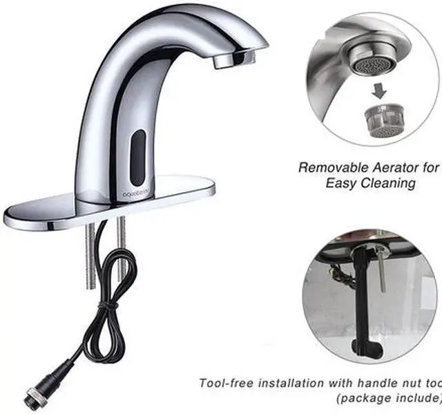 Alt view image 3 of 5 - Automatic Electronic Sensor Touchless Faucet Hands Free Bathroom Vessel Sink Tap