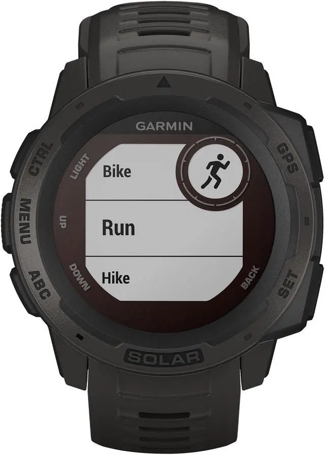 Alt view image 6 of 10 - Garmin Instinct Solar Standard Edition Graphite (010-02293-10)