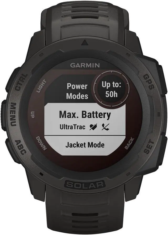 Alt view image 7 of 10 - Garmin Instinct Solar Standard Edition Graphite (010-02293-10)