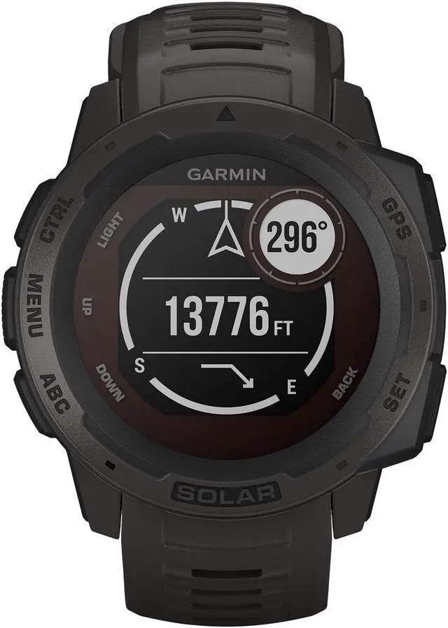Alt view image 5 of 10 - Garmin Instinct Solar Standard Edition Graphite (010-02293-10)