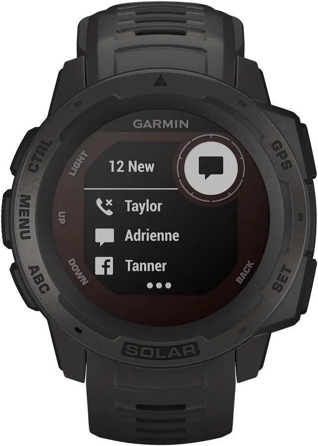 Alt view image 4 of 10 - Garmin Instinct Solar Standard Edition Graphite (010-02293-10)