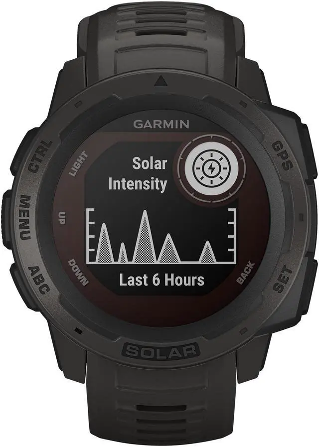Alt view image 3 of 10 - Garmin Instinct Solar Standard Edition Graphite (010-02293-10)