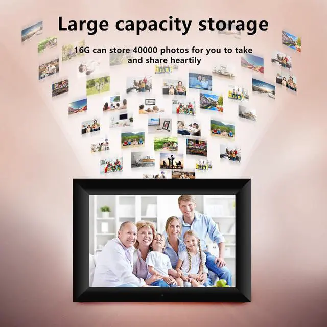 Alt view image 6 of 7 - TakeIt WiFi Digital Picture Frame 10.1 inch Digital Photo Video Cloud Frame 16GB HD 1080P 800x1280 IPS LCD Touch Screen Auto-Rotate Adjustable Brightness Black