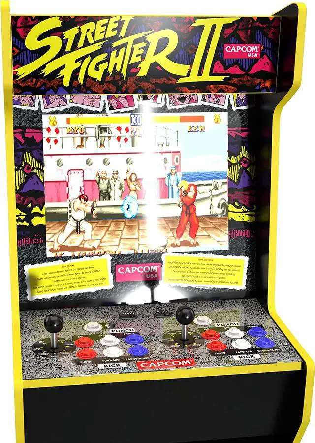 Alt view image 3 of 8 - Arcade1Up Street Fighter 2 Arcade Machine with Riser
