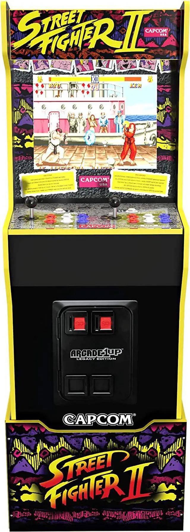 Alt view image 8 of 8 - Arcade1Up Street Fighter 2 Arcade Machine with Riser