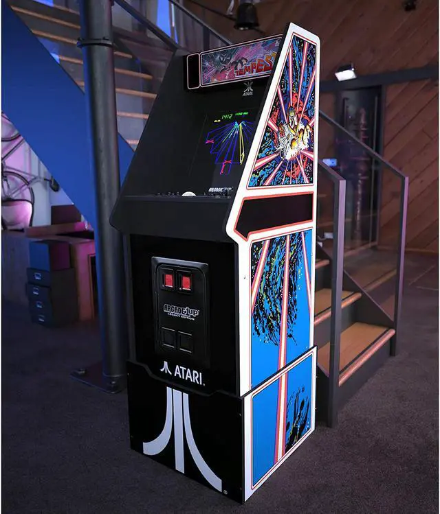Alt view image 7 of 7 - Arcade1Up Atari Legacy Edition Arcade Machine with Riser