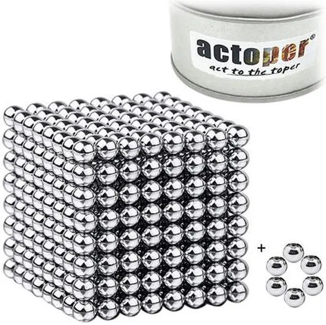 Alt view image 3 of 6 - Upgraded 5mm 512pcs Silver Magnets Office Toys and Stress Relief for Adults, Best Gift for Child Building Blocks for Intelligence Learning