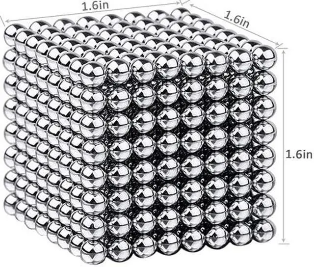 Alt view image 2 of 6 - Upgraded 5mm 512pcs Silver Magnets Office Toys and Stress Relief for Adults, Best Gift for Child Building Blocks for Intelligence Learning