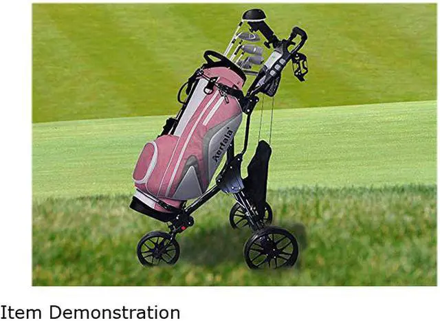 Alt view image 5 of 5 - Hoveroid Foldable 3 Wheel Golf Push Cart with Aluminum Structure Light Weight Suitable Golf Pull Cart for Teenagers&Adults Golf Club Golf Course Sports Competition