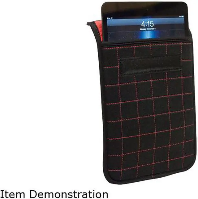 Alt view image 3 of 4 - Mobile Edge - NeoGrid Sleeve for 7" Tablets/E-Readers -  Black w/Red Stitching