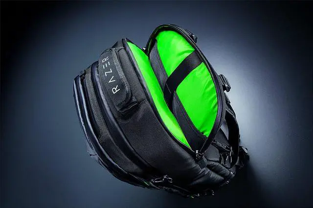 Alt view image 6 of 7 - Razer Rogue 17" Backpack V3 Chromatic - Tear & Water-Resistant Exterior