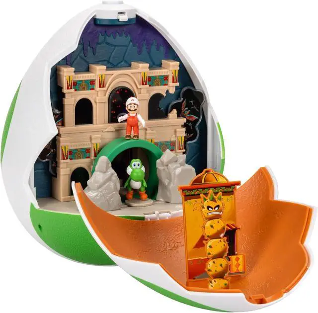 Main image of Super Mario Galaxy Movie - Yoshi Egg Playset with 1.5" Yoshi & Exclusive Fire Mario Figures