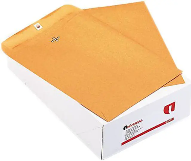 Main image of Universal 42907 Kraft Clasp Envelope  Side Seam  32lb  9 1/2 x 12 1/2  Light Brown  100/box