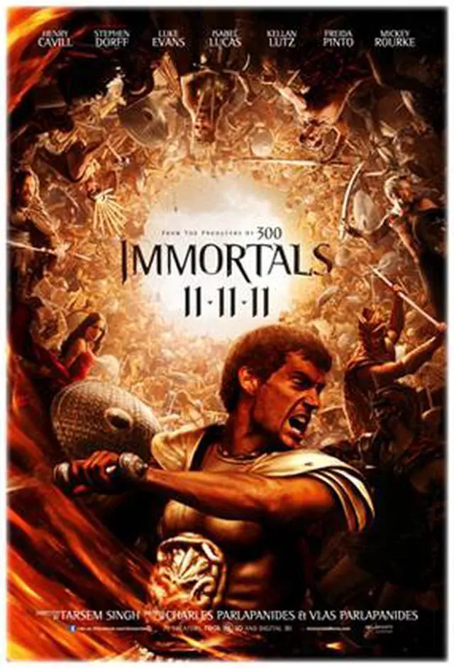 Alt view image 2 of 4 - Immortals (Digital Copy + Blu-ray) Henry Cavill, Kellan Lutz, Mickey Rourke, Freida Pinto, Luke Evans