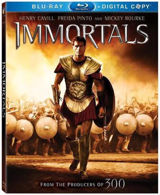 Main image of Immortals (Digital Copy + Blu-ray) Henry Cavill, Kellan Lutz, Mickey Rourke, Freida Pinto, Luke Evans