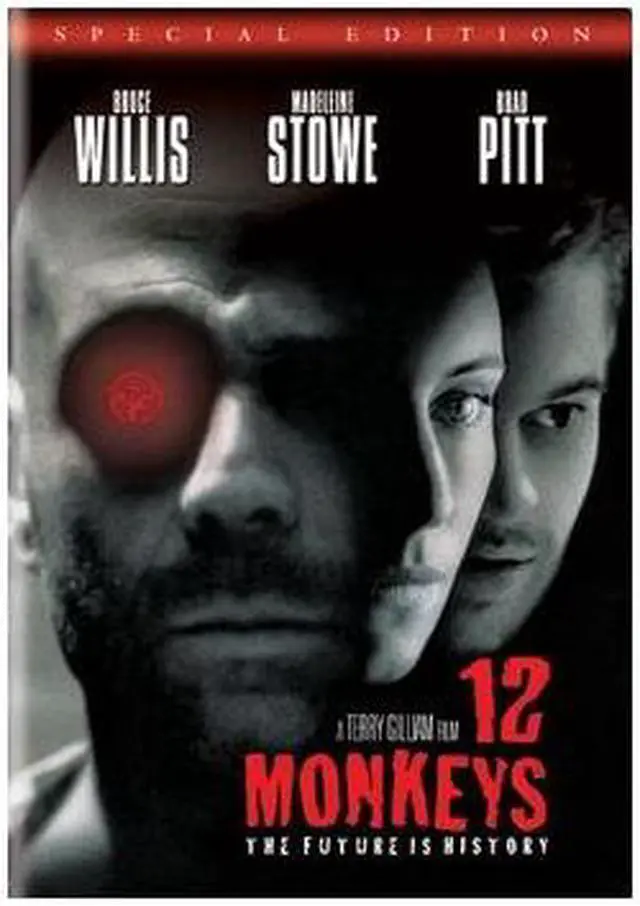 Main image of 12 Monkeys Bruce Willis, Brad Pitt, Madeleine Stowe, Frederick Strother, Frank Gorshin, Christopher Plummer, Jon Seda, Joseph Melito