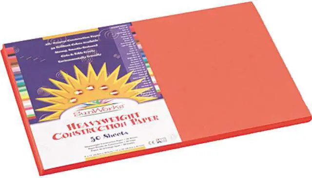 Main image of SunWorks 6607 Construction Paper- 58 lbs.- 12 x 18- Orange- 50 Sheets/Pack