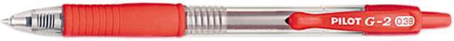 Main image of Pilot G2 Premium Retractable Gel Ink Pen Red Ink Ultra Fine Dozen 31279