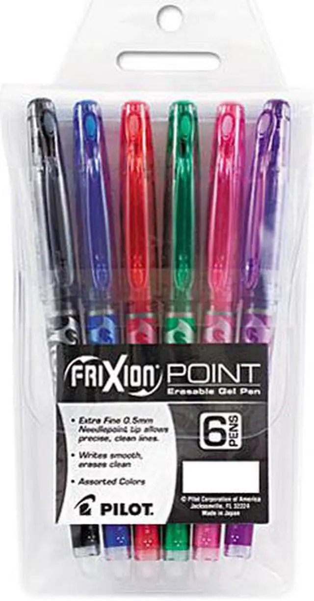 Main image of Pilot Pen FRX46524 Frixion Extra Fine Point Erasable Gel Pens 6-Pkg-Assorted Colors