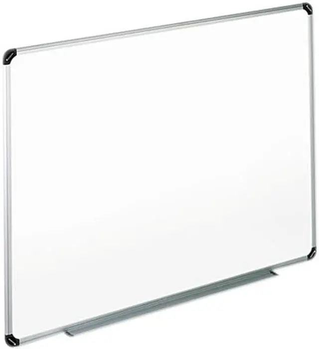 Main image of UNIVERSAL Dry Erase Board Melamine 36 x 24 White Black/Gray Aluminum/Plastic Frame 43723