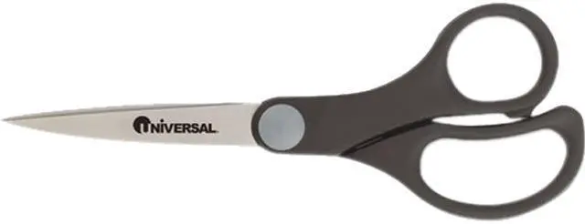 Main image of Universal Economy Scissors 7" Length Straight Handle Stainless Steel Black 92008