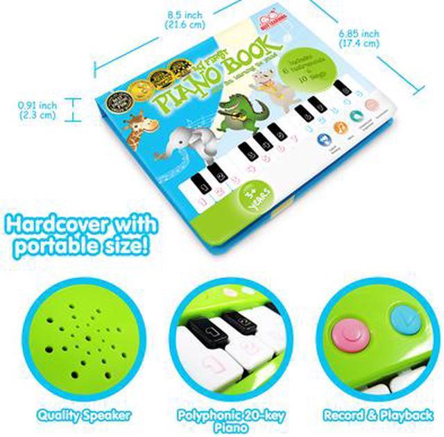 Piano Book Toy Learning Recording Kids Toddler Musical Toy With
