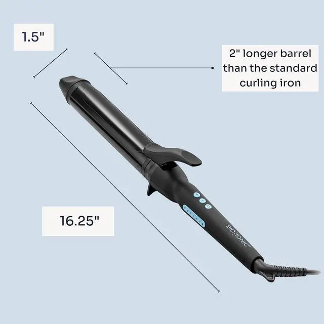 Alt view image 12 of 12 - Bio Ionic Long Barrel Styler 1.5 Inch Curling Iron, Black by for Women