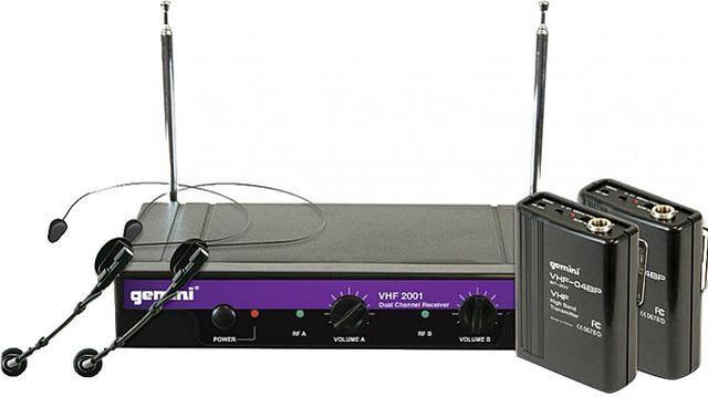 GEMINI VHF 2001M Dual Wireless Handheld Microphone System Newegg