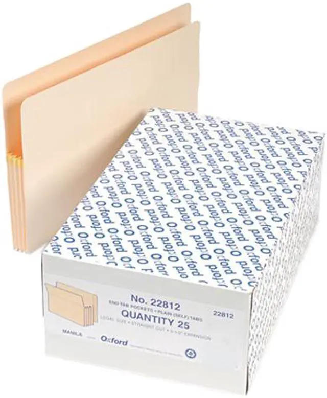 Main image of Pendaflex Manila Drop Front Shelf File Pockets Straight Cut 25 Pockets Legal Manila 22812
