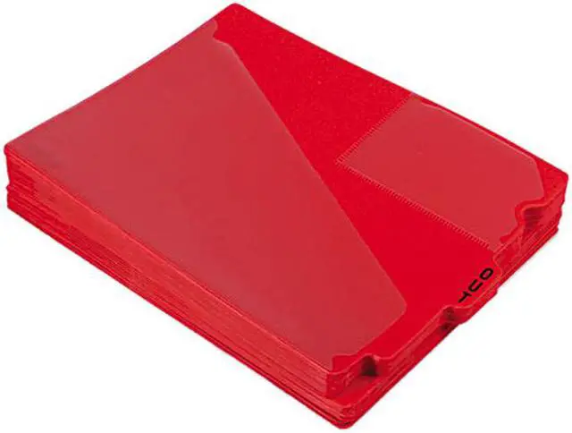 Main image of Pendaflex End Tab Poly Out Guides Center "OUT" Tab Letter Red 50/Box 13541