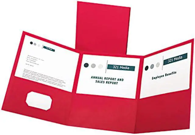 Main image of Tops Pendaflex 59811 Tri-Fold Folder With 3 Pockets  Holds 150 Letter-Size Sheets  Red