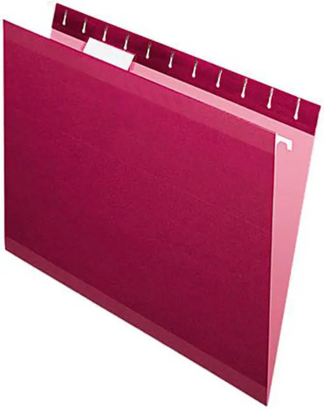 Main image of Tops Pendaflex 415215BUR Reinforced Hanging Folders Kraft Letter Burgundy 25 per Box
