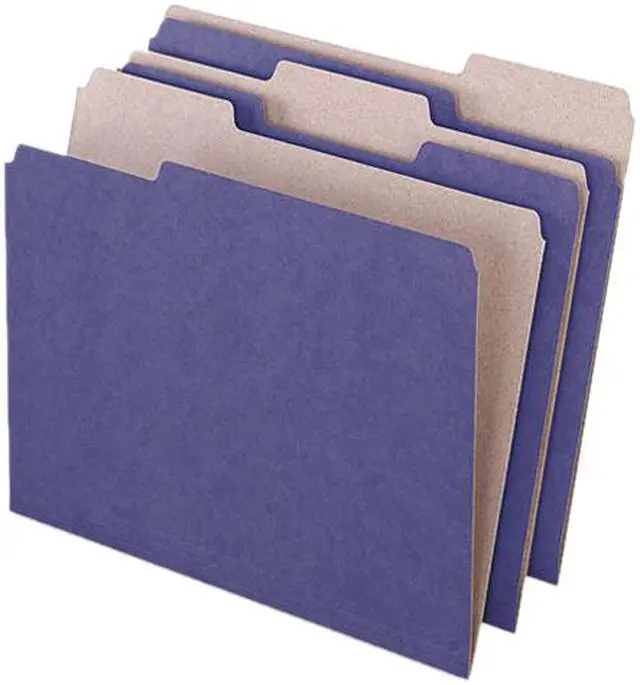 Main image of Tops Pendaflex 04335 Recycled Paper File Folders, .33 Cut Top Tab, Letter, Violet, 100-Box