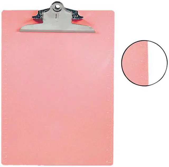 Main image of SAUNDERS 21800 8-1/2" x 11" Plastic Clipboard 1", Pink