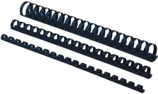 Main image of Fellowes 52502 Fellowes Round Back 1/4 Inch Navy Plastic Combs 100 Pack (52502)