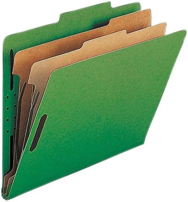 Main image of Nature Saver Classification Folders w/ Fstnrs 2 Dvdrs Legal 10/BX GN SP17226