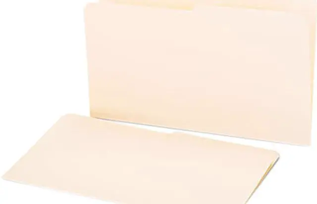Main image of UNIVERSAL File Folders 1/2 Cut One-Ply Top Tab Legal Manila 100/Box 15112