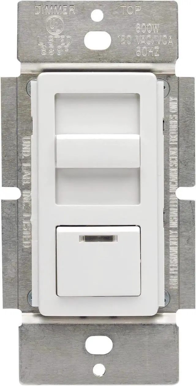 Main image of Leviton R50-IPI06-1LM 600 Watt Single Pole 3 Way IllumaTech Preset Electro-Mechanical Incandescent Slide Dimmer