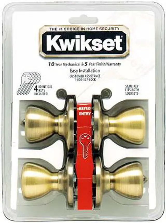 Main image of Kwikset 92430-022 Entry Locksets Tylo Knob 2 Pack