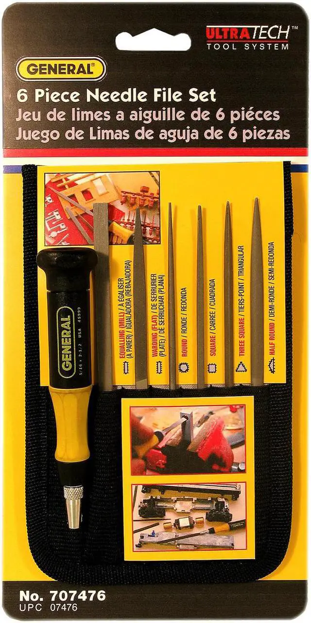 Main image of General 707476 6 Piece Swiss Pattern Needle File Set