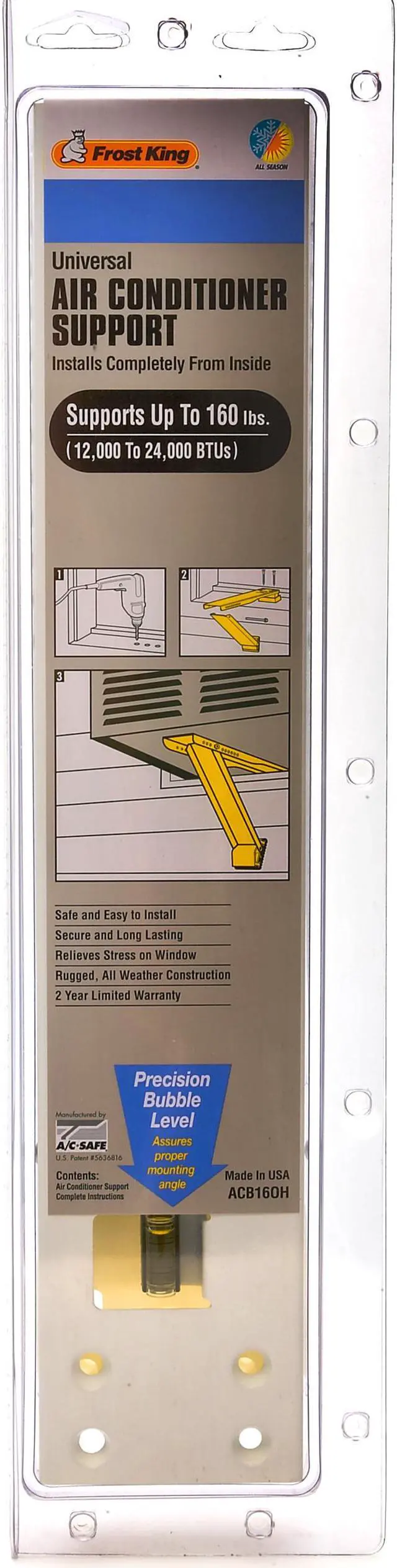 Main image of Frost King ACB160H 160 Lb Large Air Conditioner Support Bracket