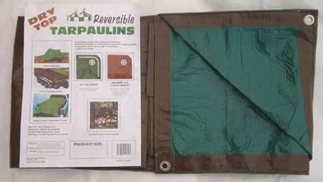 Main image of Dry Top Tarpaulins 11220 12' X 20' Brown Green Dry Top Reversible Polyethylene Tarp