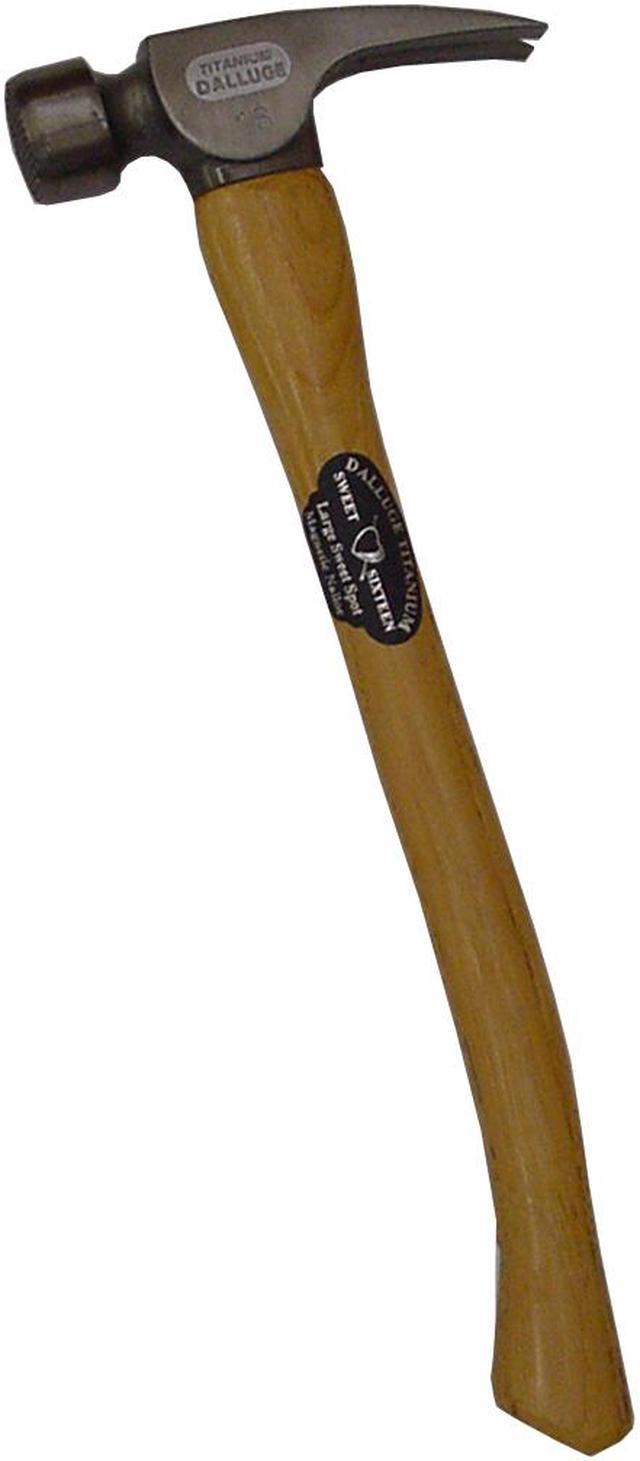Dalluge Tools 7165 16 Oz 19 Curved Hickory Handle Sweet Titanium Hammer 
