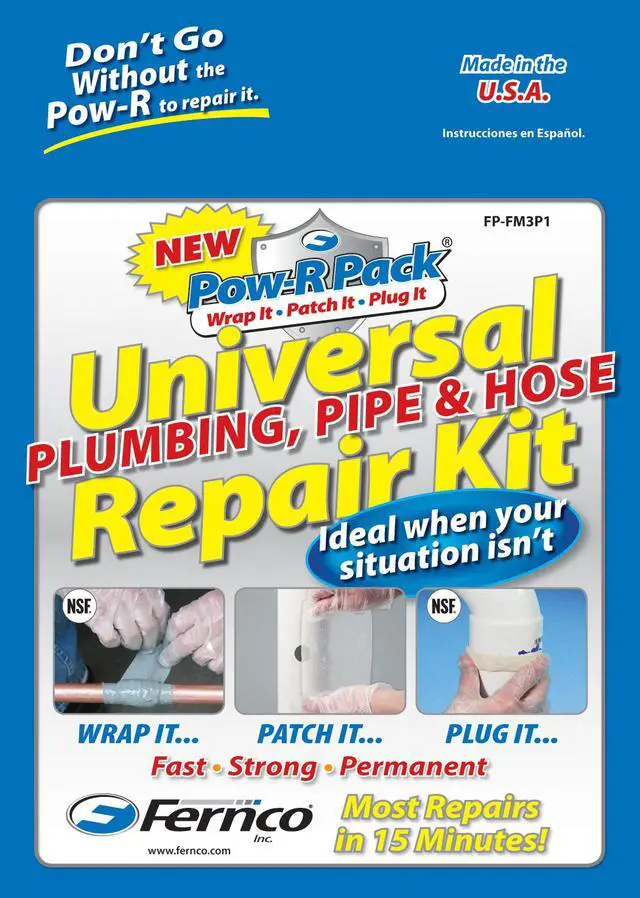 Main image of Fernco FP-FM3P1 Universal Plumbing, Pipe & Hose Repair Kit