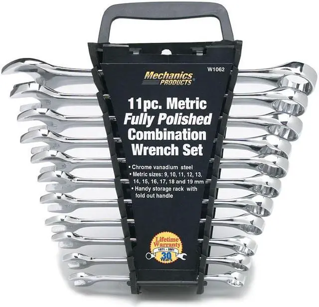Main image of Wilmar W1062 11 Piece Full Polish Combination Wrench Set
