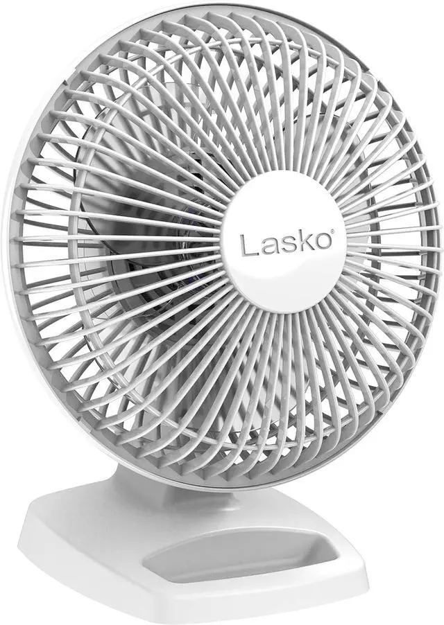 Main image of Lasko 6" 2-Speed Personal Table Fan with Storage Tray, 2002W, White