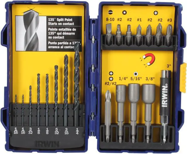 Alt view image 2 of 4 - Irwin Tools                              Fastener Drive Tool and Drill Bit Set, 20-Piece